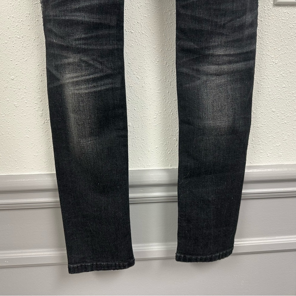 Miss Me Women's Whiskered Black Skinny Jeans Embroidered Side Detail - Picture 12 of 16